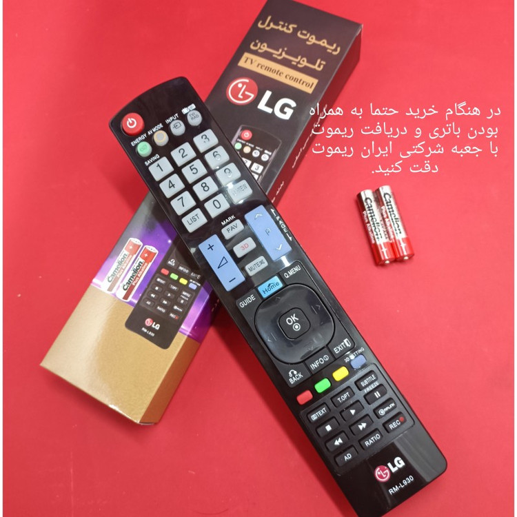 ریموت کنترل تلویزیون ال جی مدل RM-L930