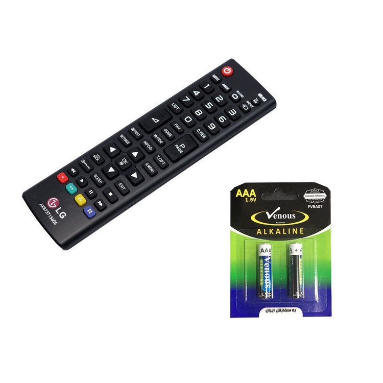 ریموت کنترل تلویزیون ال جی مدل AKB73715605 به همراه باتری