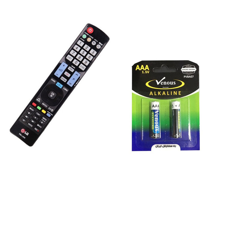ریموت کنترل تلویزیون ال جی مدل RM-L930 به همراه باتری