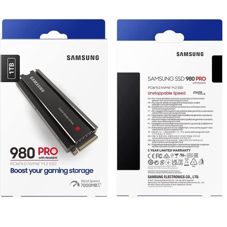 اس اس دی اینترنال سامسونگ مدل 980PRO HEATSINK ظرفیت یک ترابایت