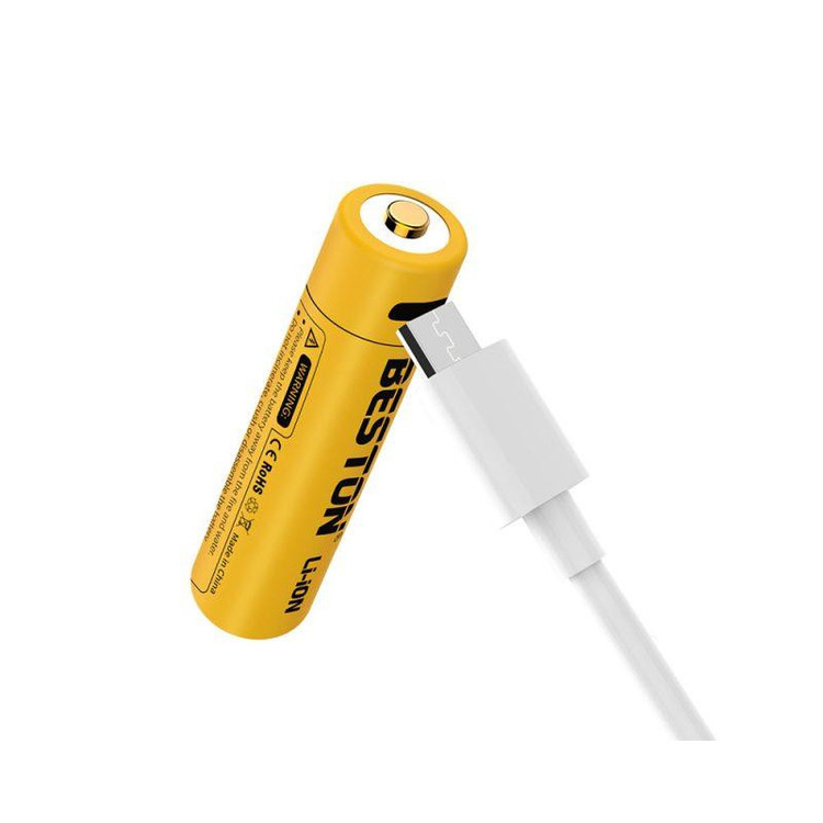 باتری قلمی قابل شارژ بستون مدل LION2800MAH کد میکرو USB بسته چهار عددی