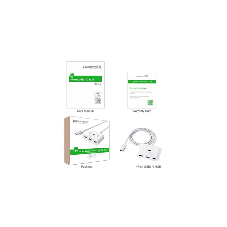 هاب چهار پورت USB 3.0 یوگرین مدل UG-20283 طول 1 متر