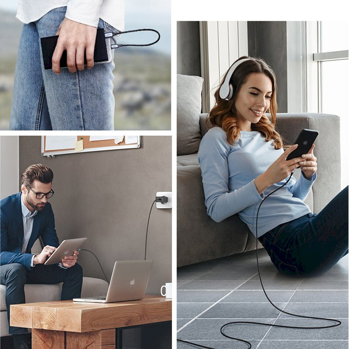 کابل تبدیل usb-c به لایتنینگ یوگرین مدل US304 طول 1 متر