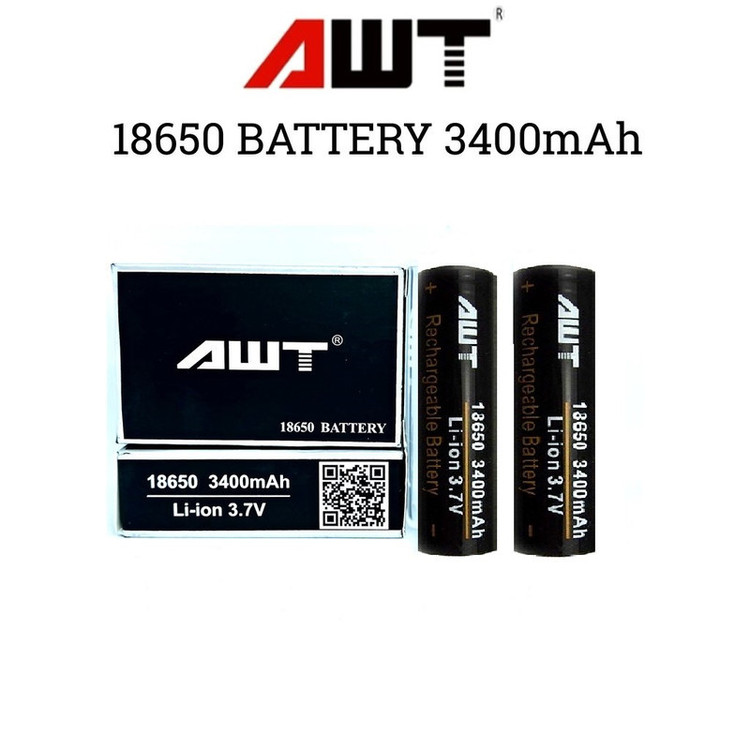 باتری لیتیوم یون قابل شارژ ای دبلیو تی مدل LI-ION-18650 ظرفیت 3400 میلی آمپرساعت