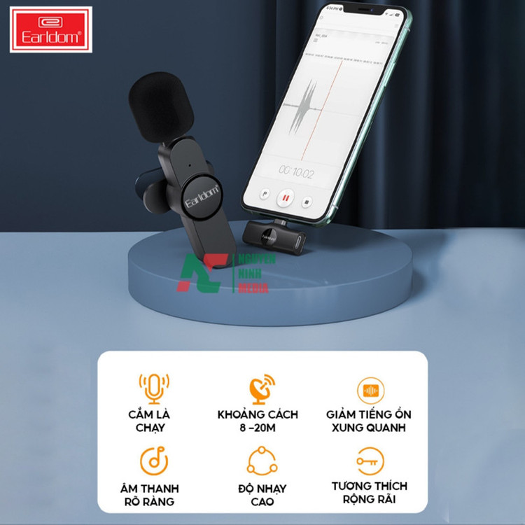 میکروفن بی سیم ارلدام مدل ET-MC3C Type-c