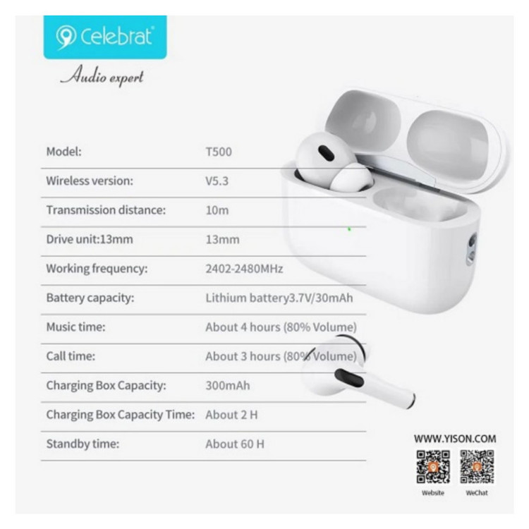هندزفری بلوتوثی سلبریت مدل T500