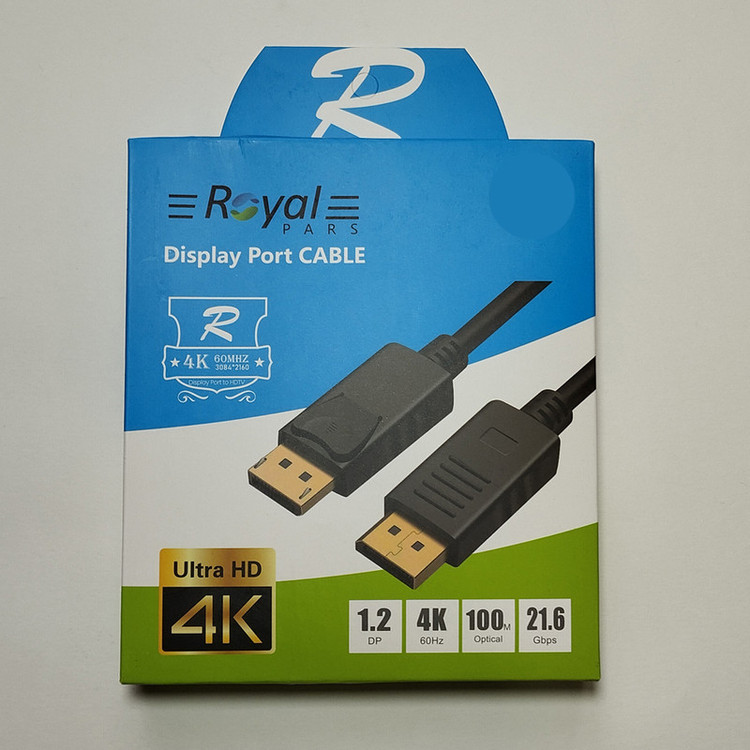 کابل Display Port رویال مدل 4k طول 1.8 متر