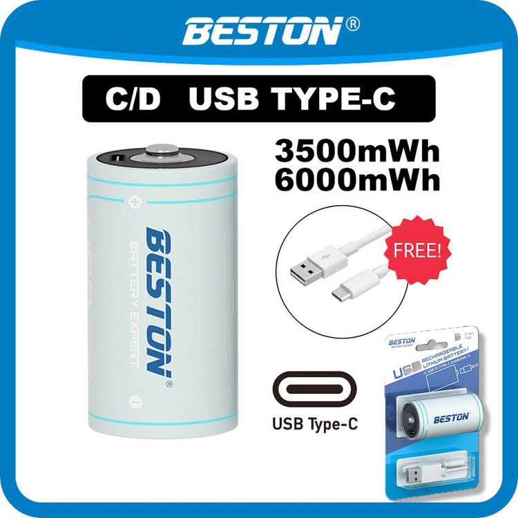 باتری قابل شارژ D بستون مدل USB-TYPE C-CHARGING