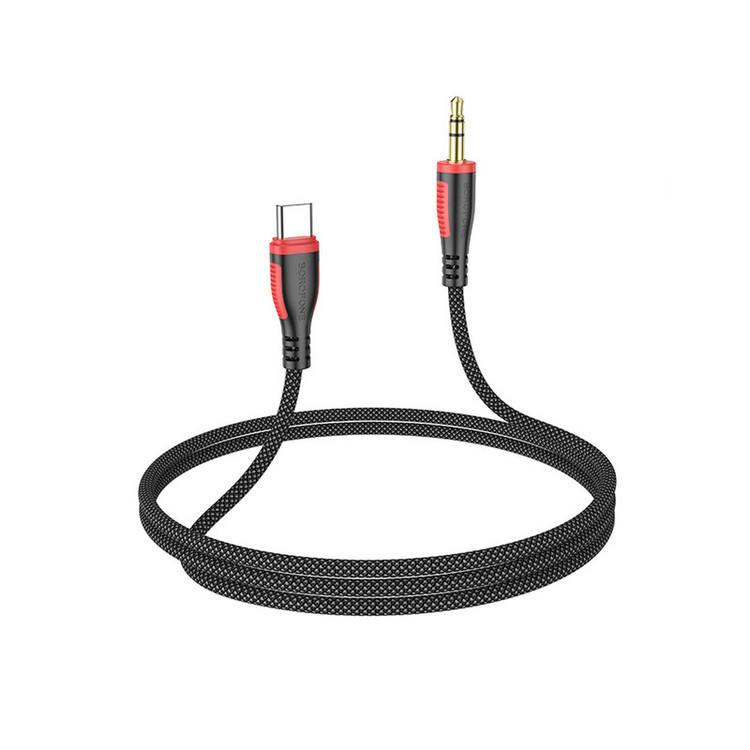 کابل تبدیل USB-C به جک 3.5 میلی متری بروفون مدل BL14 طول 1 متر