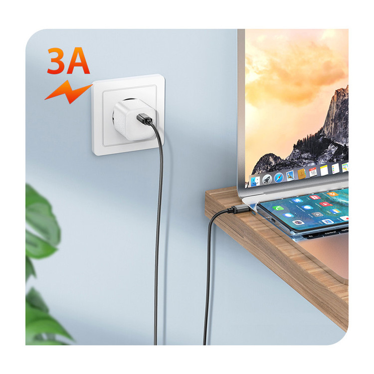 کابل USB-C بروفون مدل BX87 60W طول 1 متر