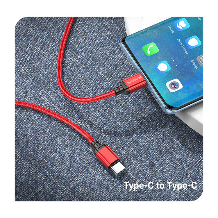 کابل USB-C بروفون مدل BX87 60W طول 1 متر