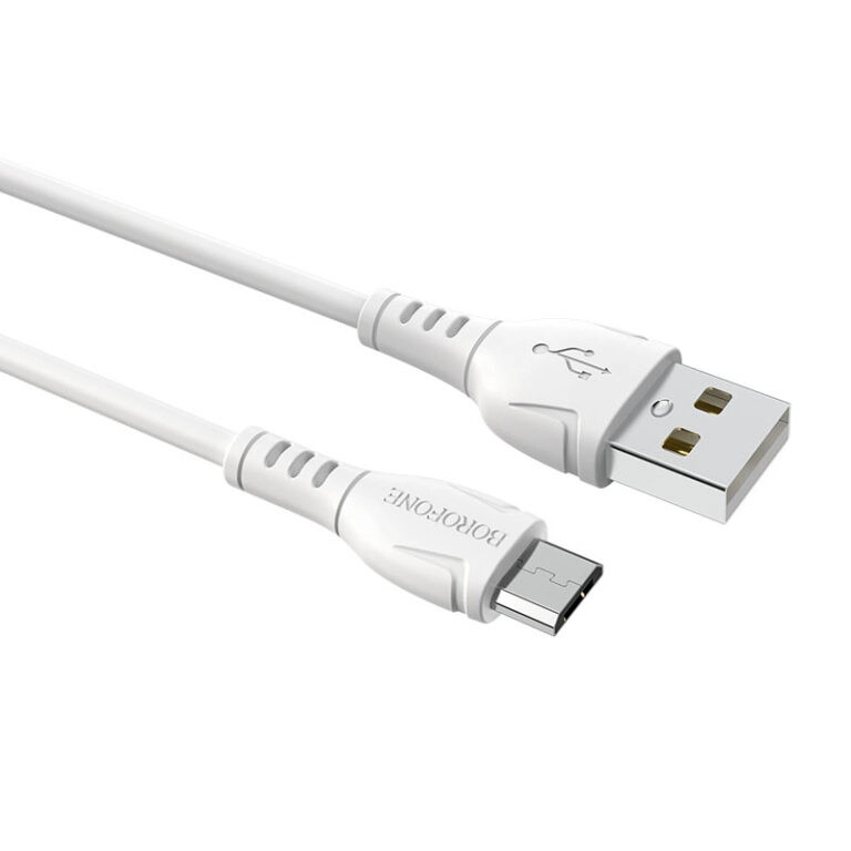 کابل تبدیل USB به MicroUSB بروفون مدل BX51 طول 1 متر - سفید