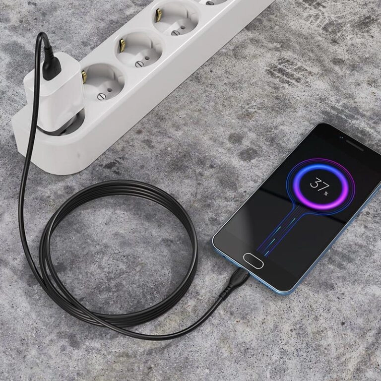 کابل تبدیل USB به MicroUSB بروفون مدل BX51 طول 1 متر - سفید