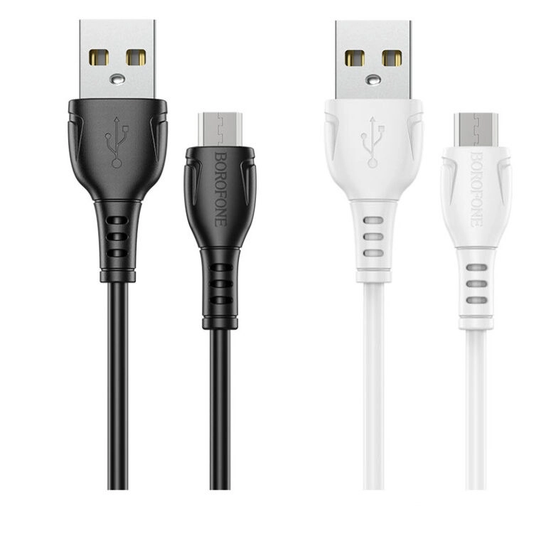 کابل تبدیل USB به MicroUSB بروفون مدل BX51 طول 1 متر - سفید