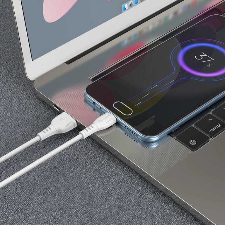 کابل تبدیل USB به MicroUSB بروفون مدل BX51 طول 1 متر - سفید