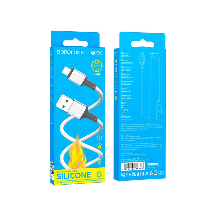 کابل تبدیل USB به لایتنینگ بروفون مدل BX83 طول 1 متر