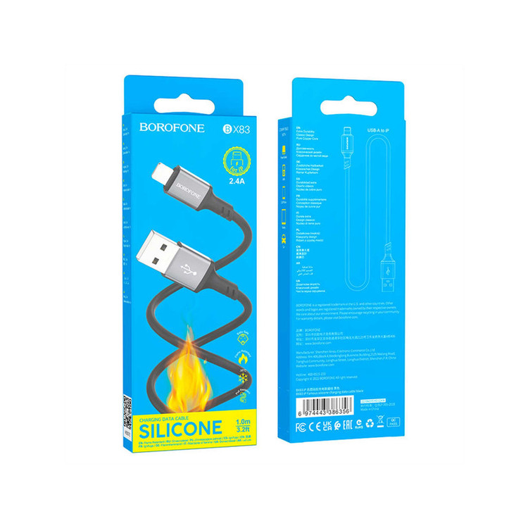 کابل تبدیل USB به لایتنینگ بروفون مدل BX83 طول 1 متر
