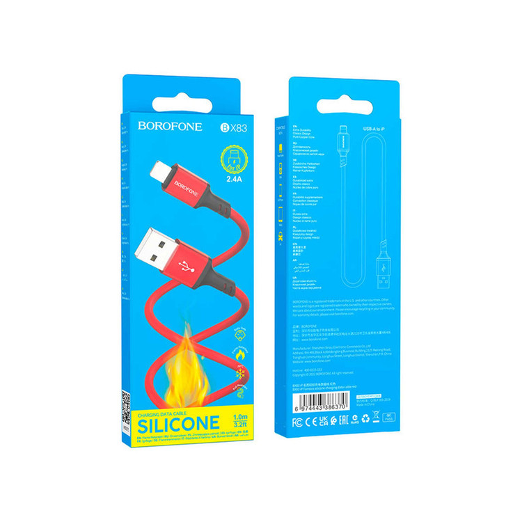 کابل تبدیل USB به لایتنینگ بروفون مدل BX83 طول 1 متر