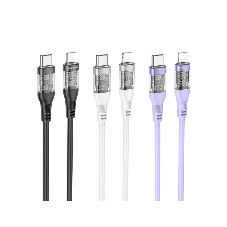 کابل تبدیل USB-C به لایتنینگ بروفون مدل BU37 20W طول 1.2 متر