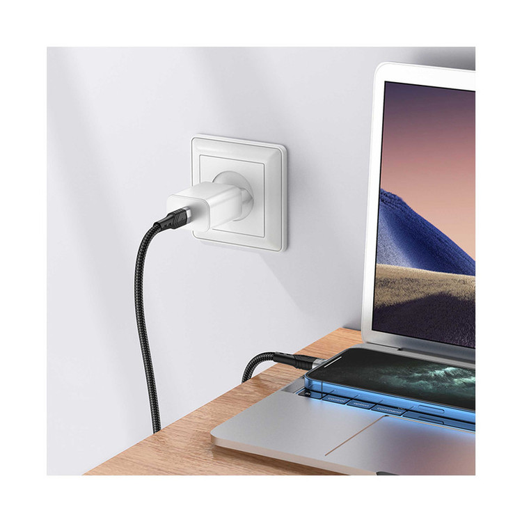 کابل تبدیل USB-C به لایتنینگ بروفون مدل BU35 20W طول 1.2 متر