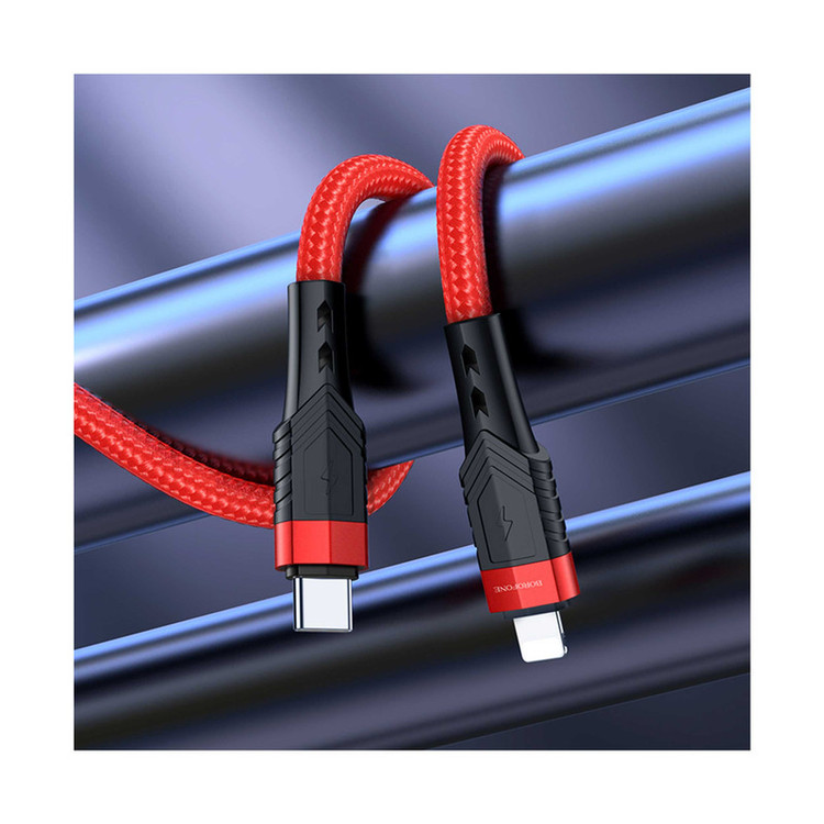 کابل تبدیل USB-C به لایتنینگ بروفون مدل BU35 20W طول 1.2 متر