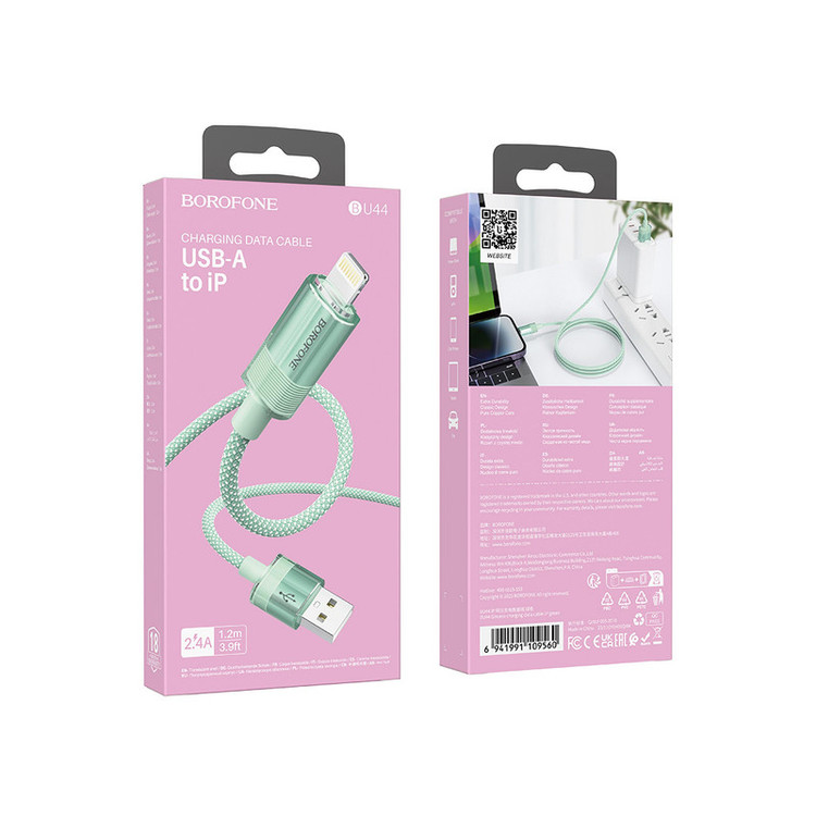 کابل تبدیل USB به لایتنینگ بروفون مدل BU44 طول 1.2 متر