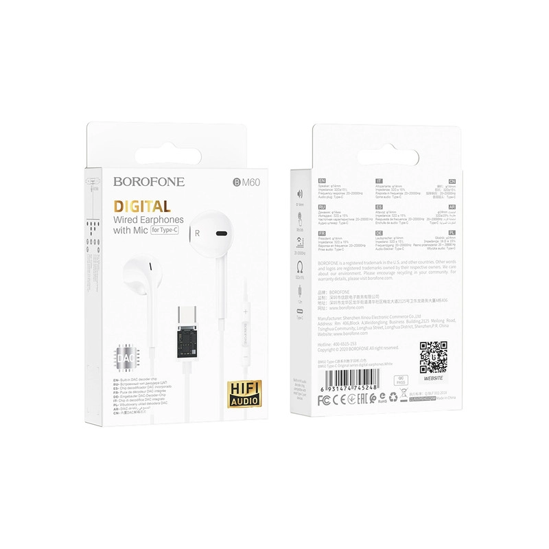 هندزفری بروفون مدل BM60 TYPE-C