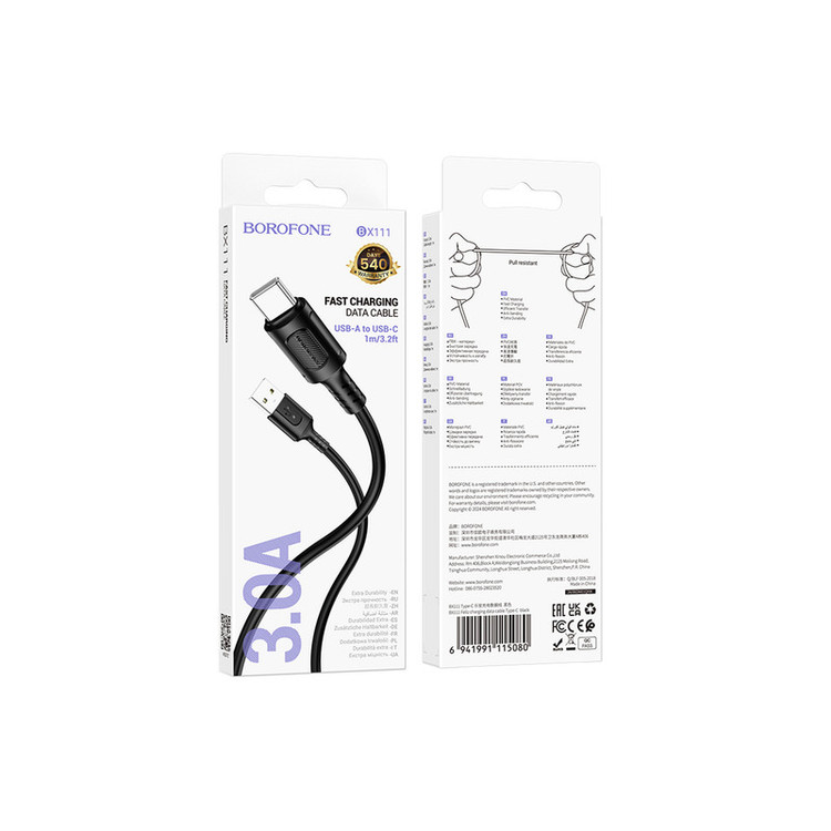 کابل تبدیل USB به USB-C بروفون مدل BX111 طول 1 متر