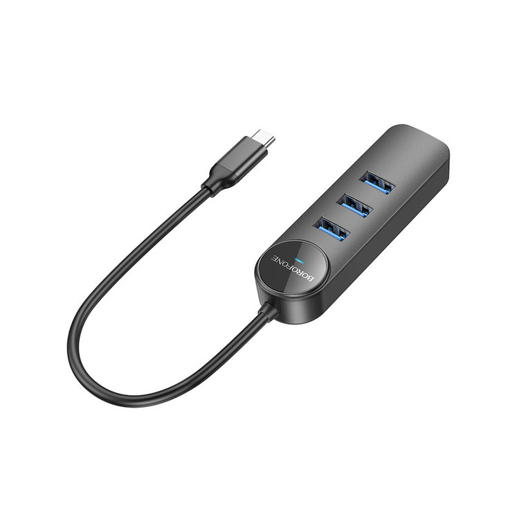 هاب 4 پورت USB-C بروفون مدل DH5 4IN1 طول 0.2 متر