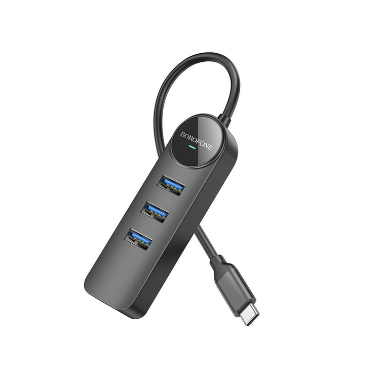 هاب 4 پورت USB-C بروفون مدل DH5 4IN1 طول 0.2 متر
