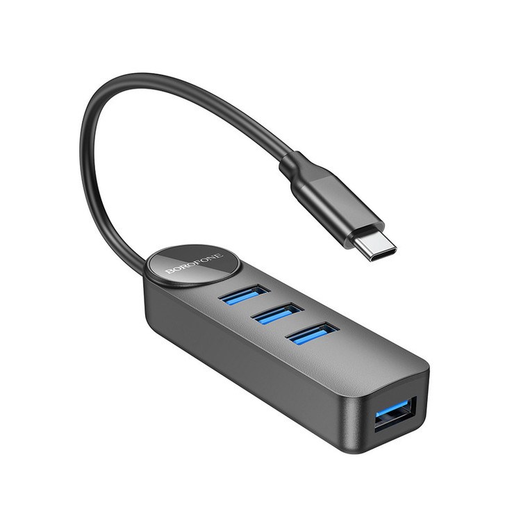 هاب 4 پورت USB-C بروفون مدل DH5 4IN1 طول 0.2 متر