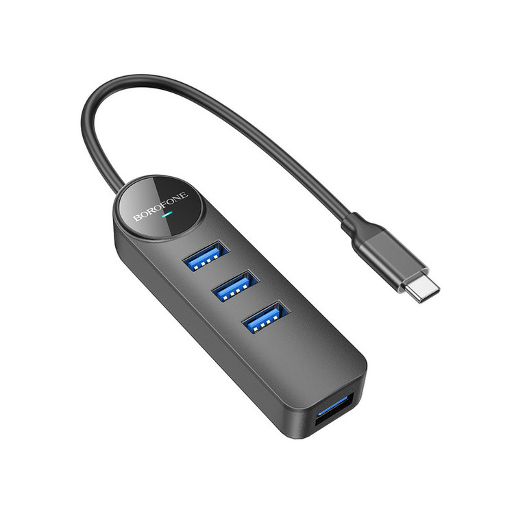 هاب 4 پورت USB-C بروفون مدل DH5 4IN1 طول 0.2 متر