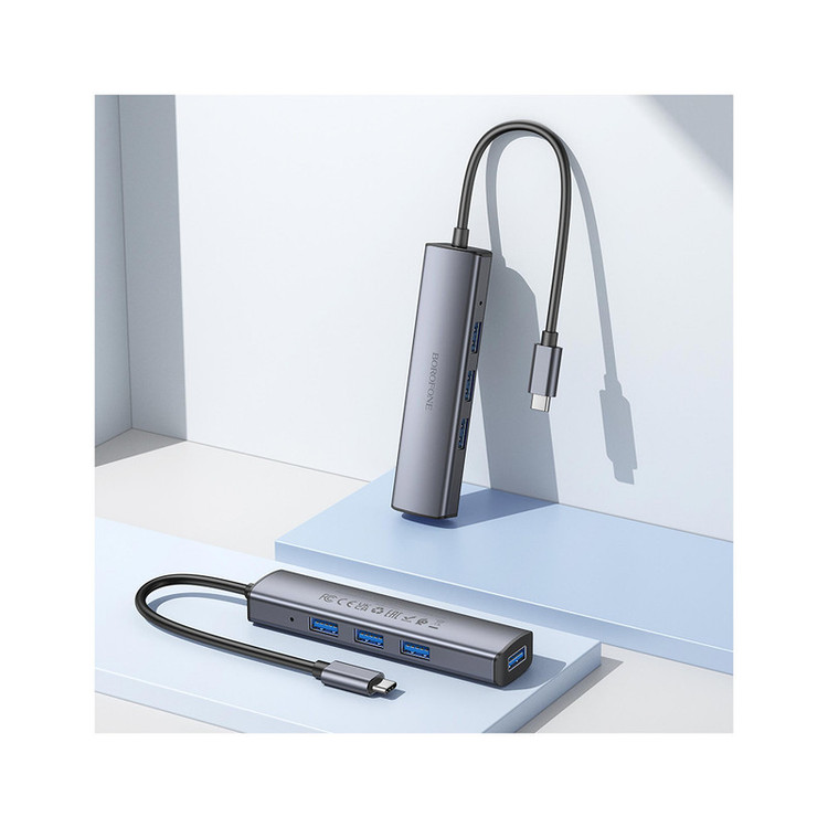 هاب 4 پورت USB-C بروفون مدل DH12 4IN1