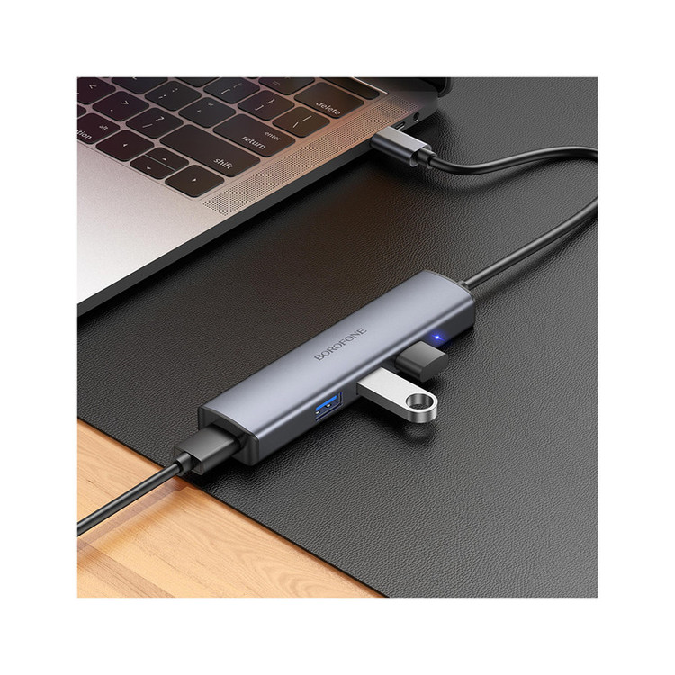 هاب 4 پورت USB-C بروفون مدل DH12 4IN1