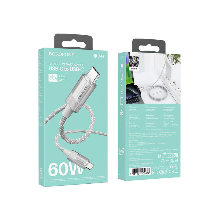 کابل USB-C بروفون مدل BU44 60W طول 1.2 متر