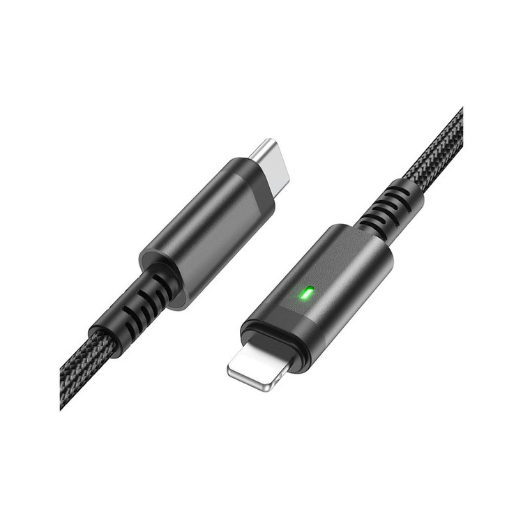کابل تبدیل USB-C به لایتنینگ بروفون مدل BU38 20W طول 1.2 متر