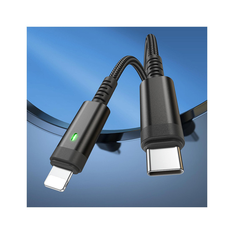 کابل تبدیل USB-C به لایتنینگ بروفون مدل BU38 20W طول 1.2 متر