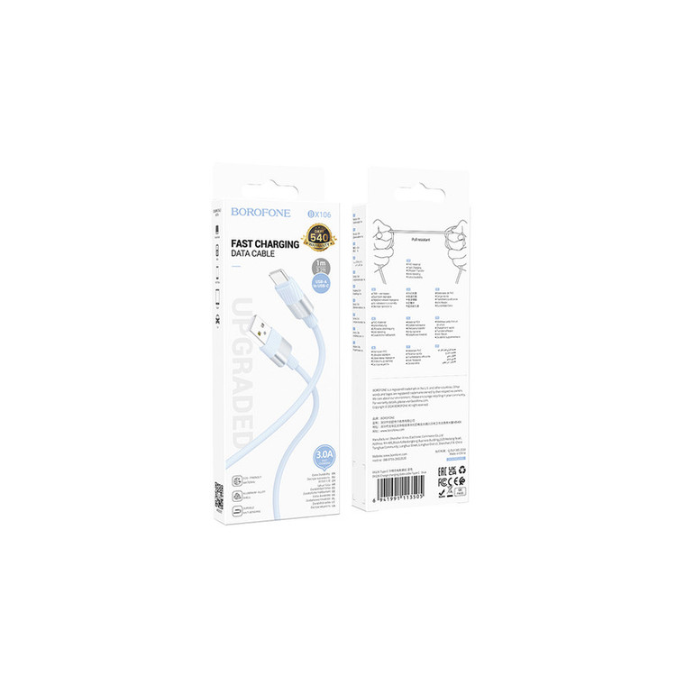 کابل تبدیل USB به USB-C بروفون مدل BX106 طول 1 متر