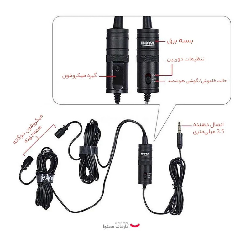میکروفون یقه ای بویا مدل BY-M1DM