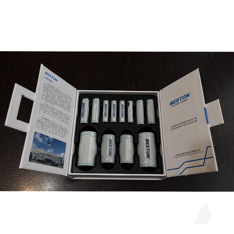 باتری لیتیومی قابل شارژ بستون مدل USB-TYPE LI-ION مجموعه 12 عددی