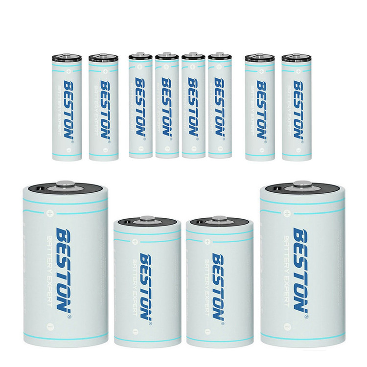 باتری لیتیومی قابل شارژ بستون مدل USB-TYPE LI-ION مجموعه 12 عددی