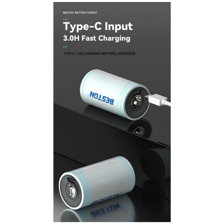 باتری لیتیومی قابل شارژ بستون مدل USB-TYPE LI-ION مجموعه 12 عددی