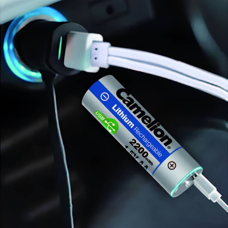 باتری نیم قلمی قابل شارژ کملیون مدل USB-TYPE C LI-ION بسته ۴ عددی