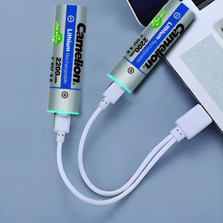 باتری نیم قلمی قابل شارژ کملیون مدل USB-TYPE C LI-ION بسته ۴ عددی