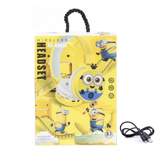 هدفون بی سیم طرح مینیون مدل AH-806W