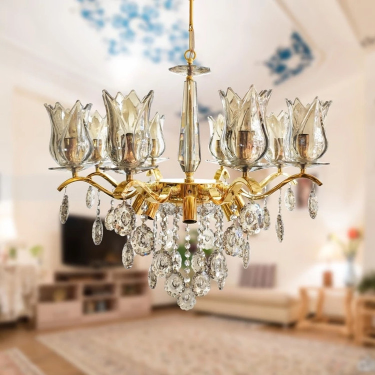 لاله لوستر طرح قلب شیپوری کد P98 بسته 9 عددی