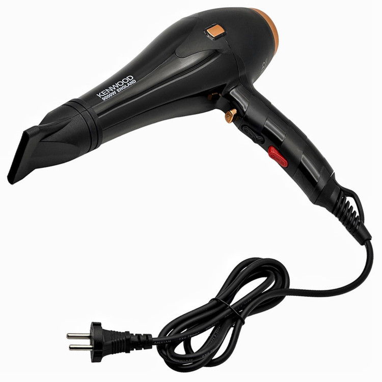سشوار حرفهای 9000 وات کنوود مدل KW-1016، موتور AC، وزن 610 گرم، المنت فلز، دارای سری متمرکزکننده باریک با ویژگی صافکنندگی، با قابلیت تنظیم دما