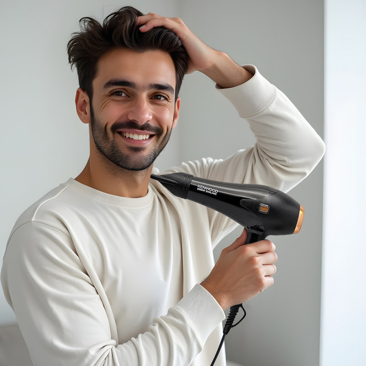 سشوار حرفهای 9000 وات کنوود مدل KW-1016، موتور AC، وزن 610 گرم، المنت فلز، دارای سری متمرکزکننده باریک با ویژگی صافکنندگی، با قابلیت تنظیم دما