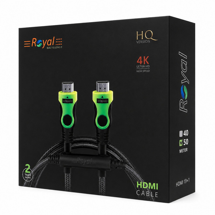 کابل HDMI رویال مدل 4K-HQ ULTRA HD طول 50 متر
